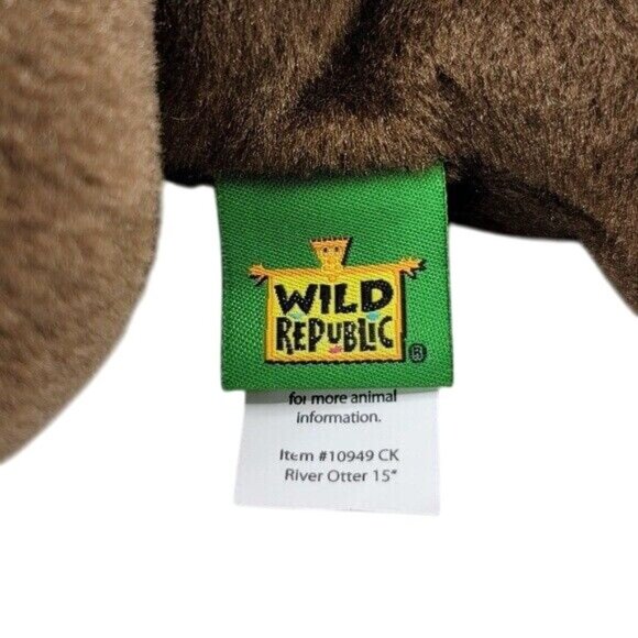 Wild Republic Cuddlekins River Otter Plush Brown 17.5" Realistic Stuffed Animal - Picture 8 of 11